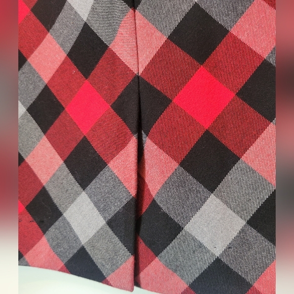 RED GRAY BLACK Plaid Pencil Skirt Size 2 Lined from THE LIMITED - Picture 3 of 11